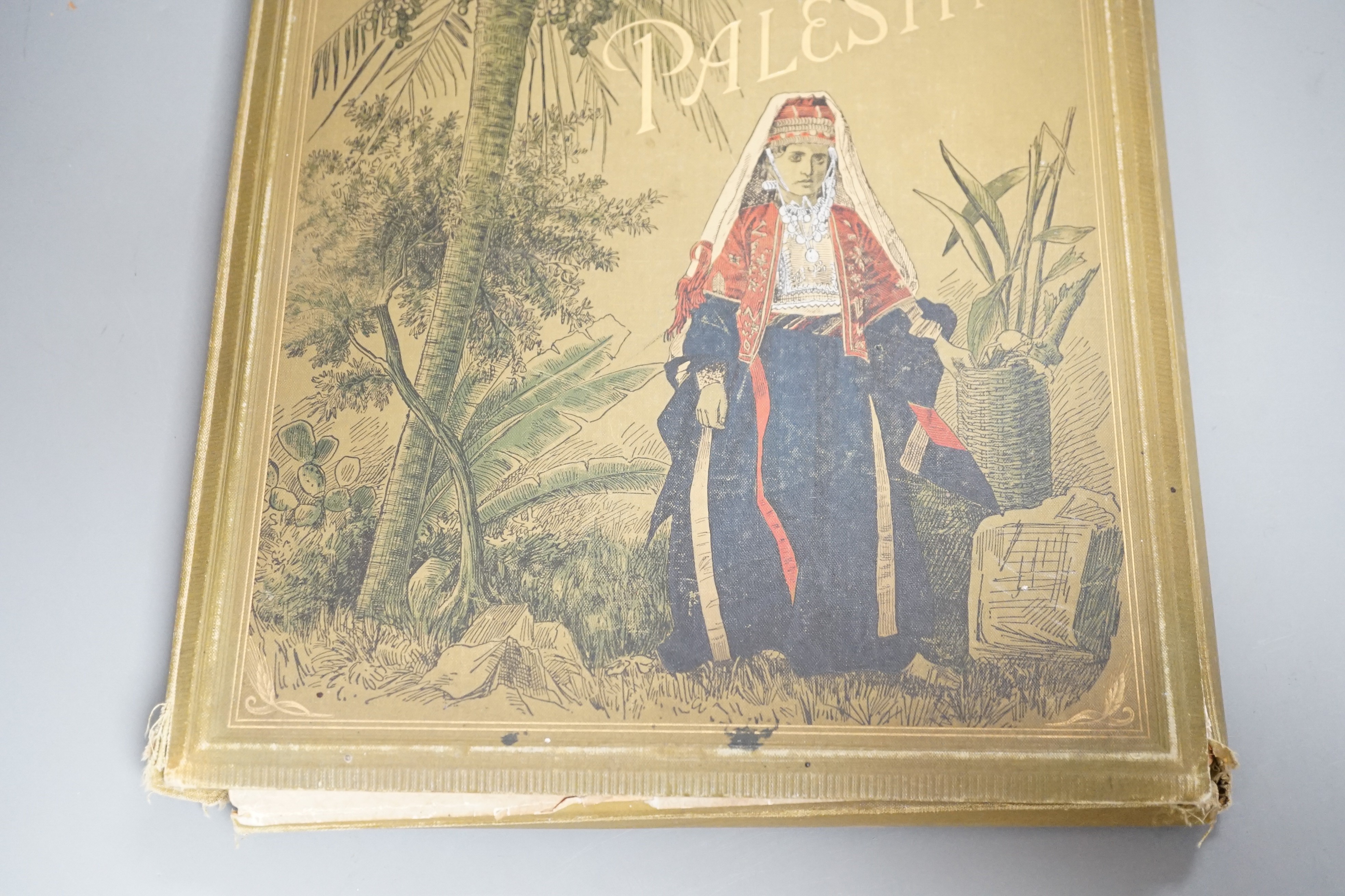 Palestine album, Oriental collection published by Bonfils & Cie, containing titled photographic views, 34 x 25cm